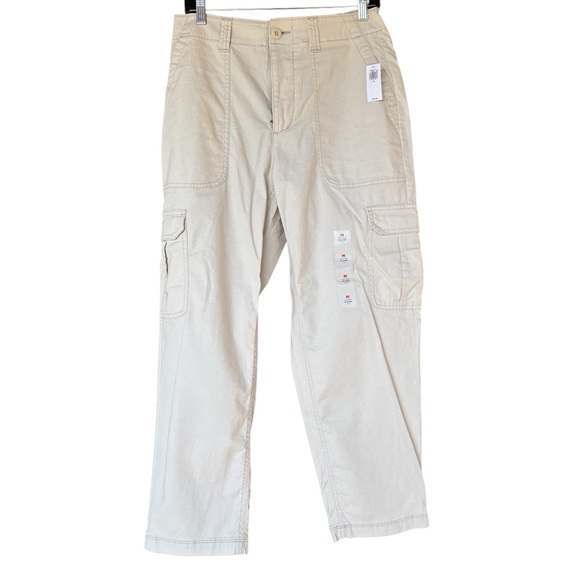 Old Navy Pants - Old Navy OG Chino High Rise Utility Cargo Pants Medium NWT Off White